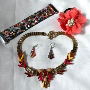 Bright red orange yellow jewelry